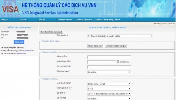 Upgrade VISA – Internet subscriber provisioning system of the most dominant ISP in Viet Nam