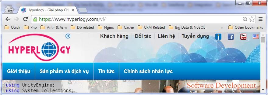 Web site Hyperlogy được bảo mật bằng SSL/TLS