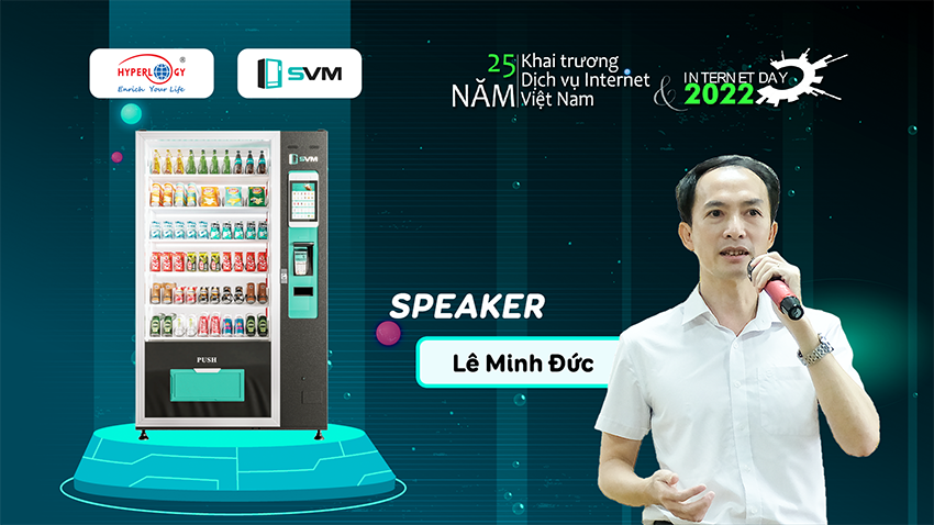 Ông Lê Minh Đức - Giám đốc Hyperlogy tham luận tại sự kiện Internet Day 2022