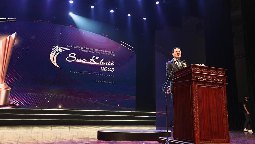 The participation of Mr Nguyen Manh Hung Head of the Ministry of Information and Communications of the socialist republic of Vietnam at Sao Khue 2023 The participation of Mr Nguyen Manh Hung Head of the Ministry of Information and Communications of the socialist republic of Vietnam at Sao Khue 2023