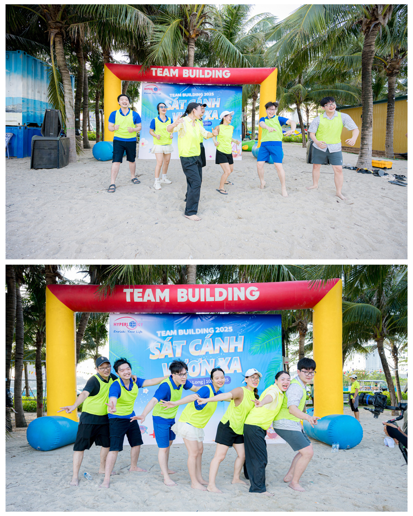 Team xanh đã khẳng định tinh thần đoàn kết, sẵn sàng chinh phục mọi giới hạn