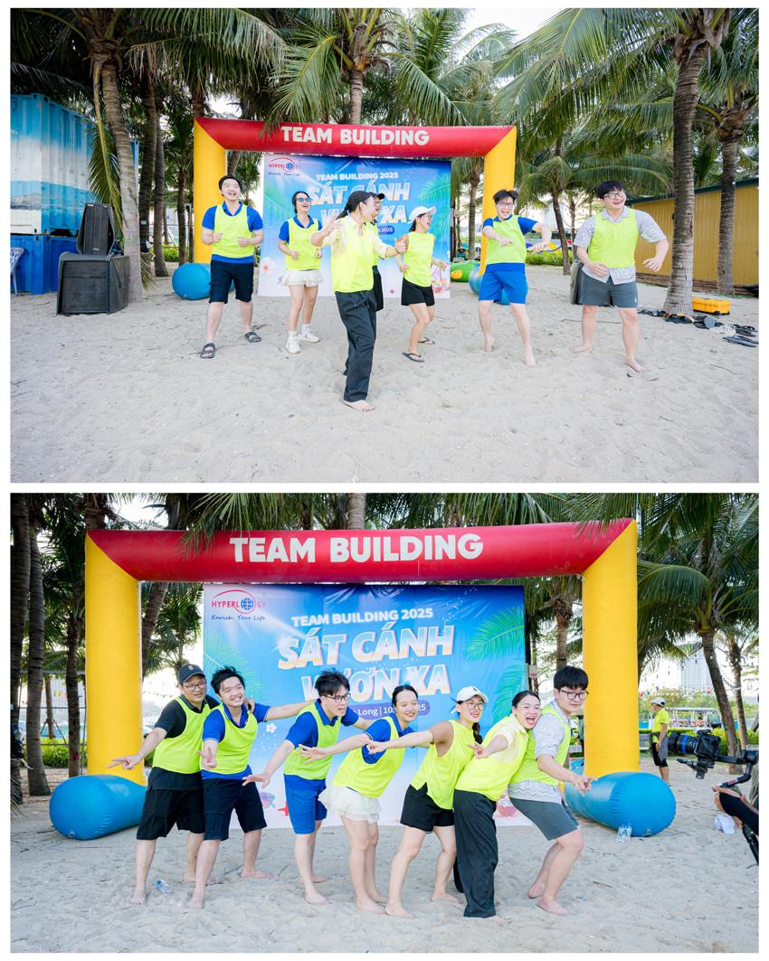 Team xanh đã khẳng định tinh thần đoàn kết, sẵn sàng chinh phục mọi giới hạn