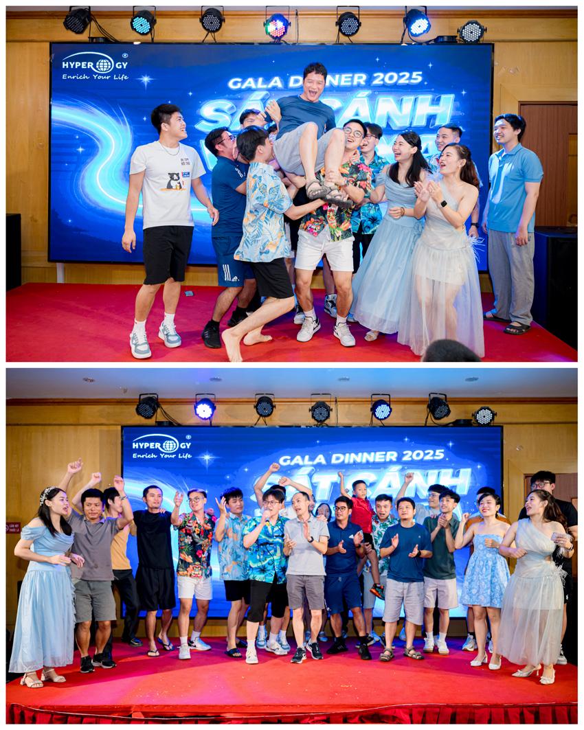 Khi Ban lãnh đạo cũng "phiêu" hết mình và được anh em nhân viên "bế bổng" trong không khí tưng bừng của Gala Dinner! Tinh thần Hyper là đây