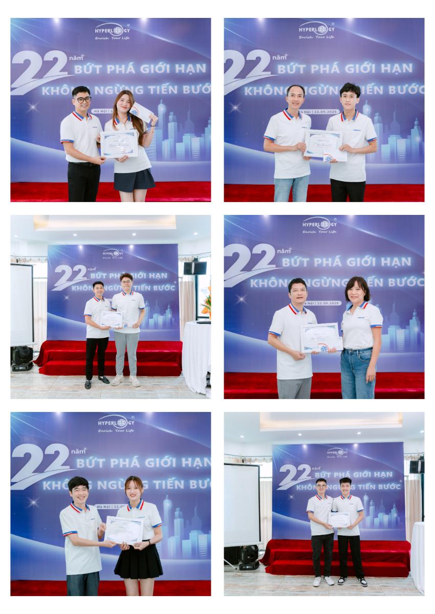 Với tinh thần làm việc hết mình, các bạn đã tạo nên những giá trị tuyệt vời cho công ty.
Chúc mừng các nhân viên xuất sắc