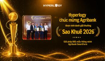 Hyperlogy chuc mung Agribank SmartForm nhan giai Sao Khue 2026